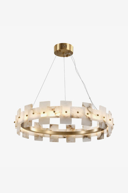 Alabaster Halo Chandelier - morylighting