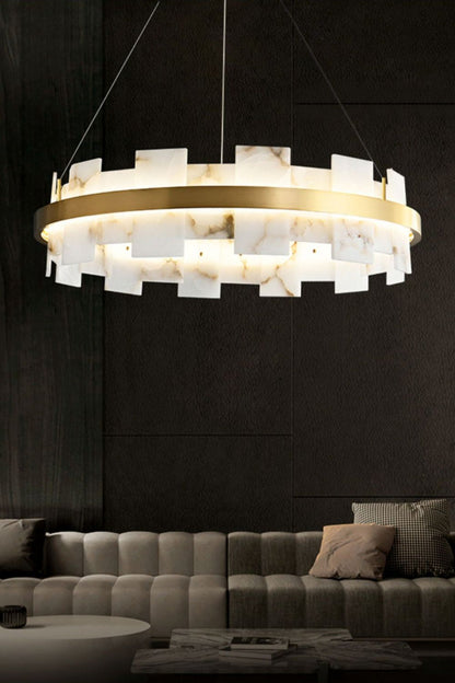 Alabaster Halo Chandelier - morylighting