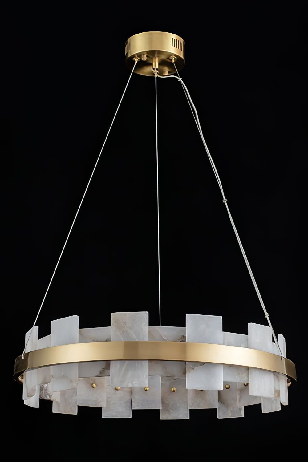 Alabaster Halo Chandelier - morylighting