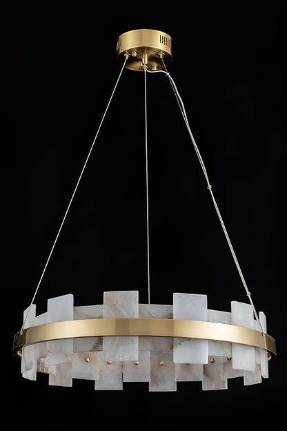 Alabaster Halo Chandelier - morylighting