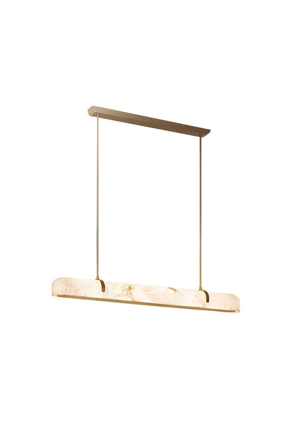 Alabaster Linear Brass Chandelier | morylighting