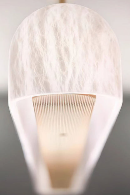 Alabaster Linear Brass Chandelier - view 9 | morylighting