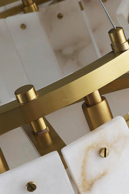 Alabaster Modern Brass Ceiling Lamp - view 18 | morylighting