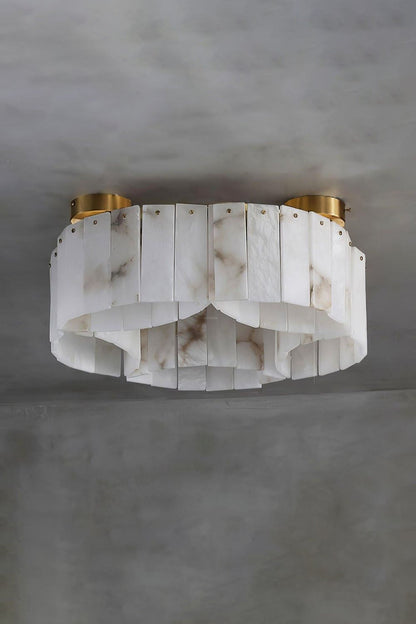 Alabaster Modern Brass Ceiling Lamp - view 15 | morylighting