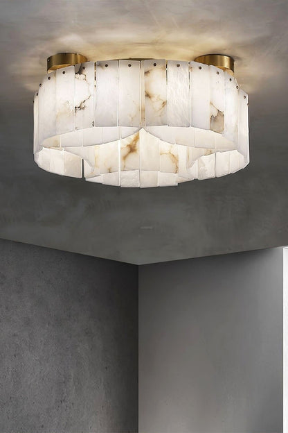 Alabaster Modern Brass Ceiling Lamp - view 11 | morylighting