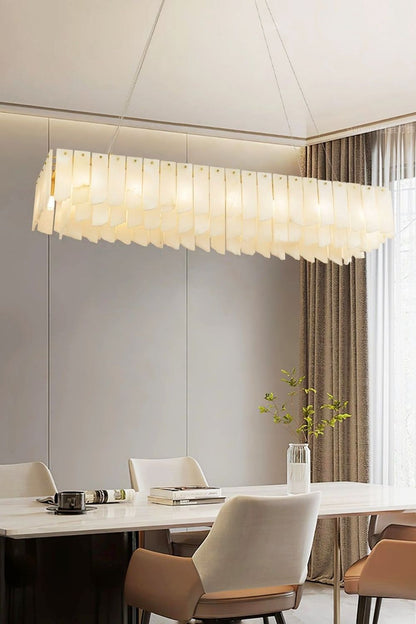 Alabaster Modern Cascade Tiered Chandelier - view 4 | morylighting
