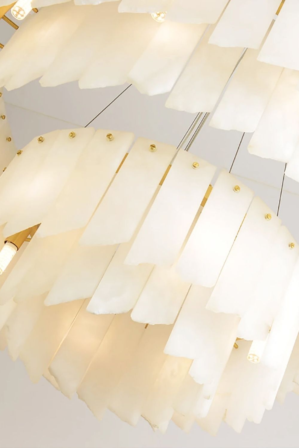 Alabaster Modern Cascade Tiered Chandelier - view 14 | morylighting