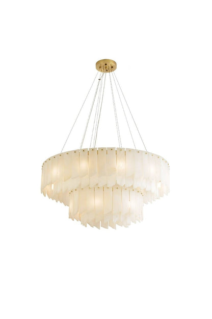 Alabaster Modern Cascade Tiered Chandelier - view 15 | morylighting