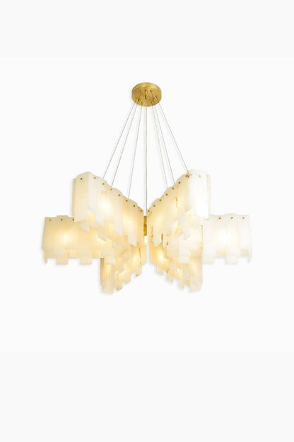 Alabaster Modern Cascade Tiered Chandelier - view 16 | morylighting