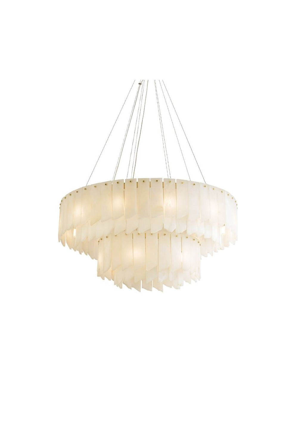Alabaster Modern Cascade Tiered Chandelier | morylighting