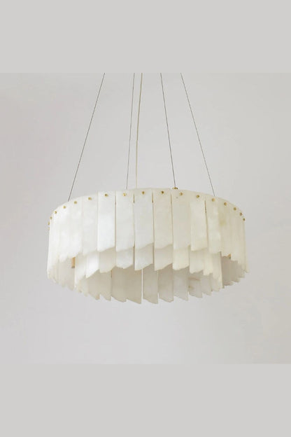 Alabaster Modern Cascade Tiered Chandelier - view 8 | morylighting