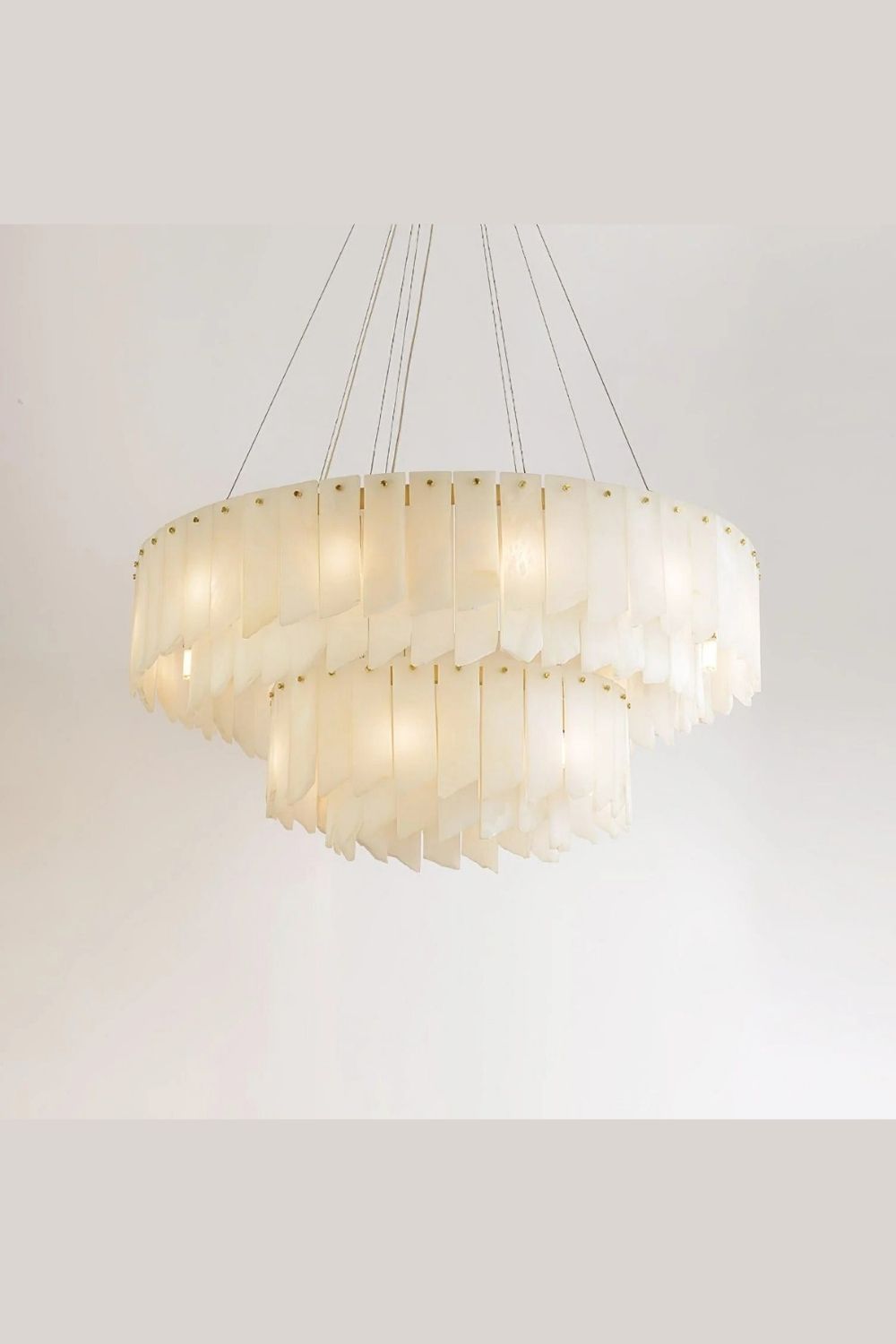 Alabaster Modern Cascade Tiered Chandelier - view 6 | morylighting