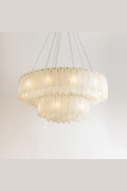 Alabaster Modern Cascade Tiered Chandelier - view 6 | morylighting