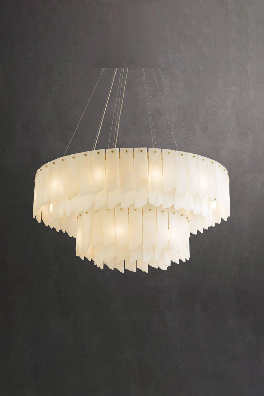 Alabaster Modern Cascade Tiered Chandelier - view 12 | morylighting