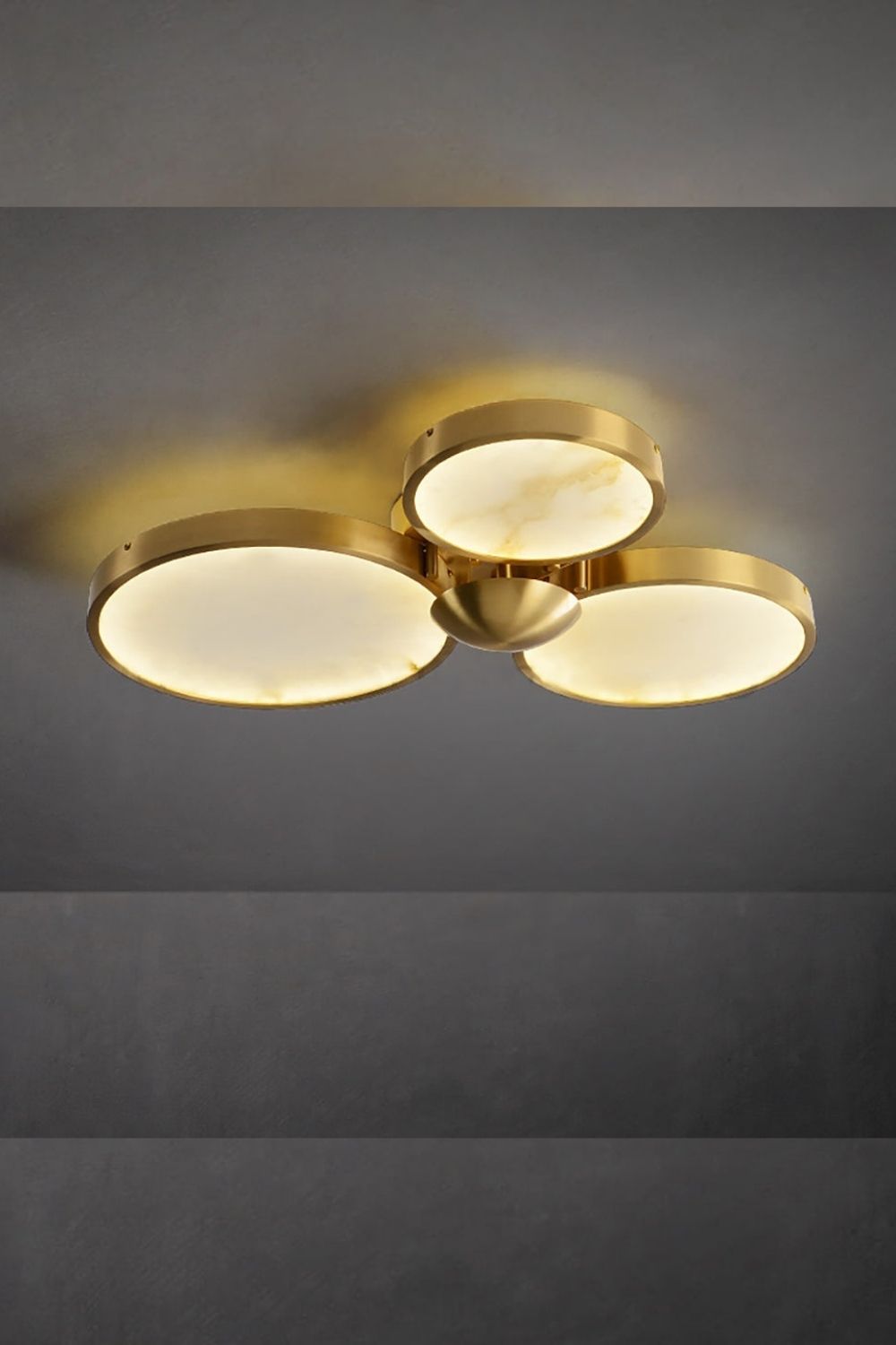 Alabaster Modern Disc Ceiling Light - view 4 | morylighting
