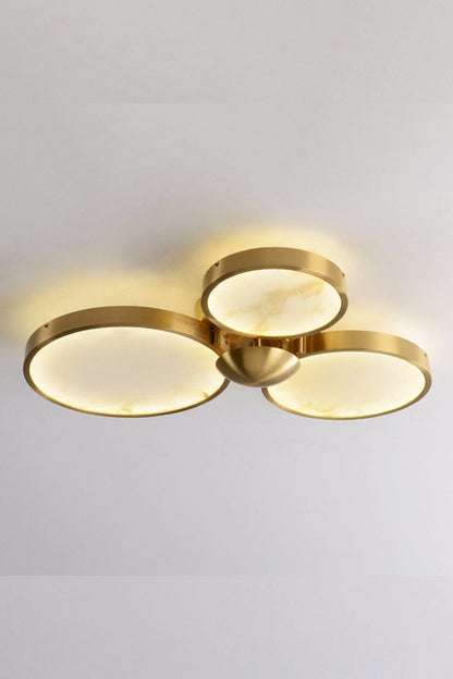 Alabaster Modern Disc Ceiling Light - view 7 | morylighting