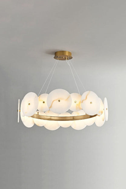 Alabaster Multiple Round Chandelier - view 11 | morylighting