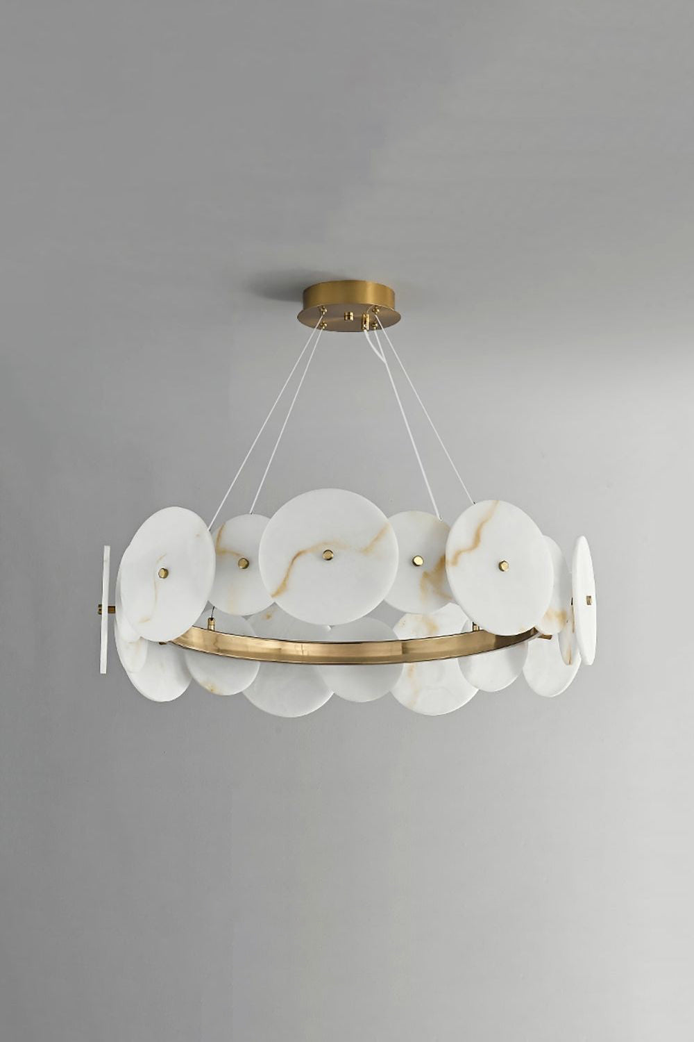 Alabaster Multiple Round Chandelier - view 12 | morylighting