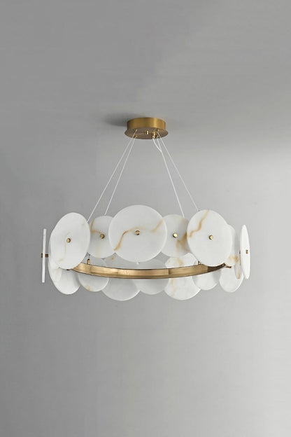 Alabaster Multiple Round Chandelier - view 12 | morylighting