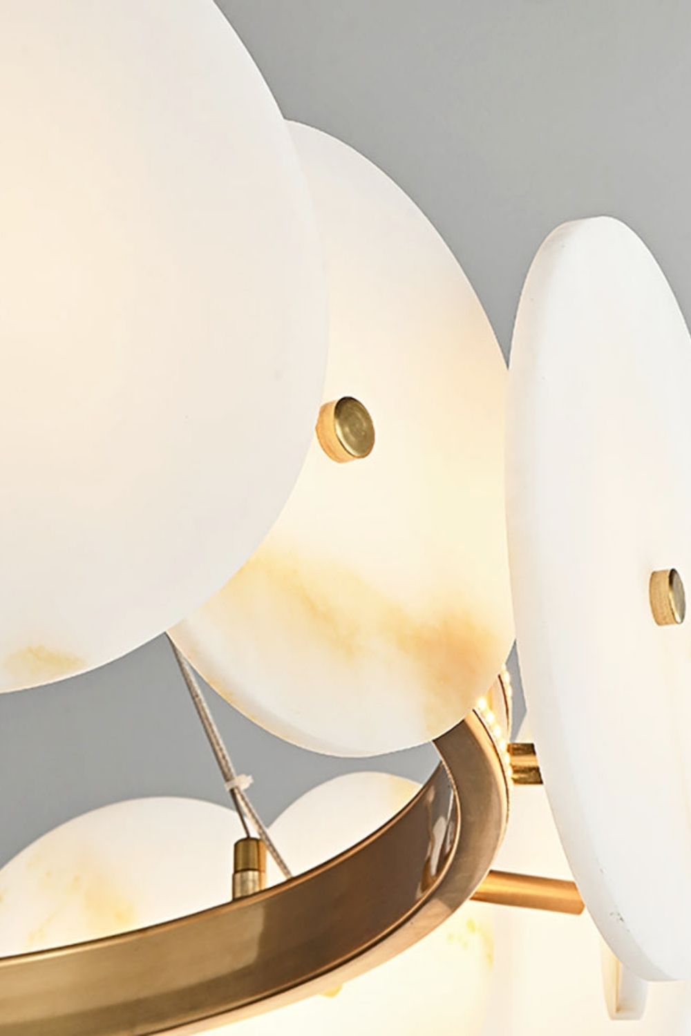 Alabaster Multiple Round Chandelier - view 14 | morylighting