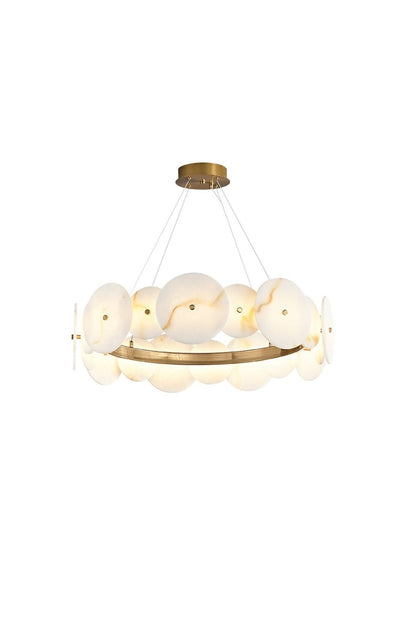 Alabaster Multiple Round Chandelier - view 17 | morylighting