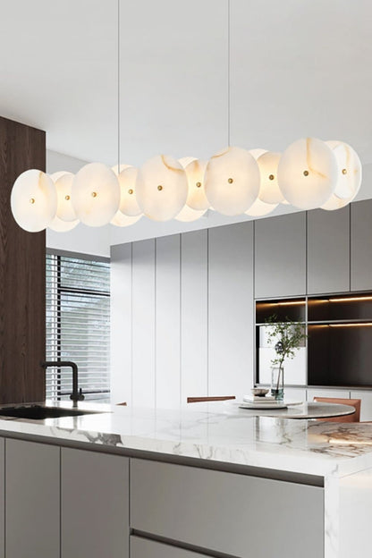 Alabaster Multiple Round Chandelier - view 9 | morylighting