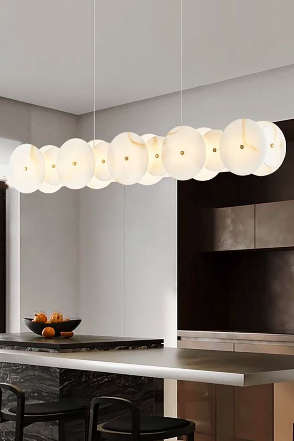 Alabaster Multiple Round Chandelier - view 8 | morylighting