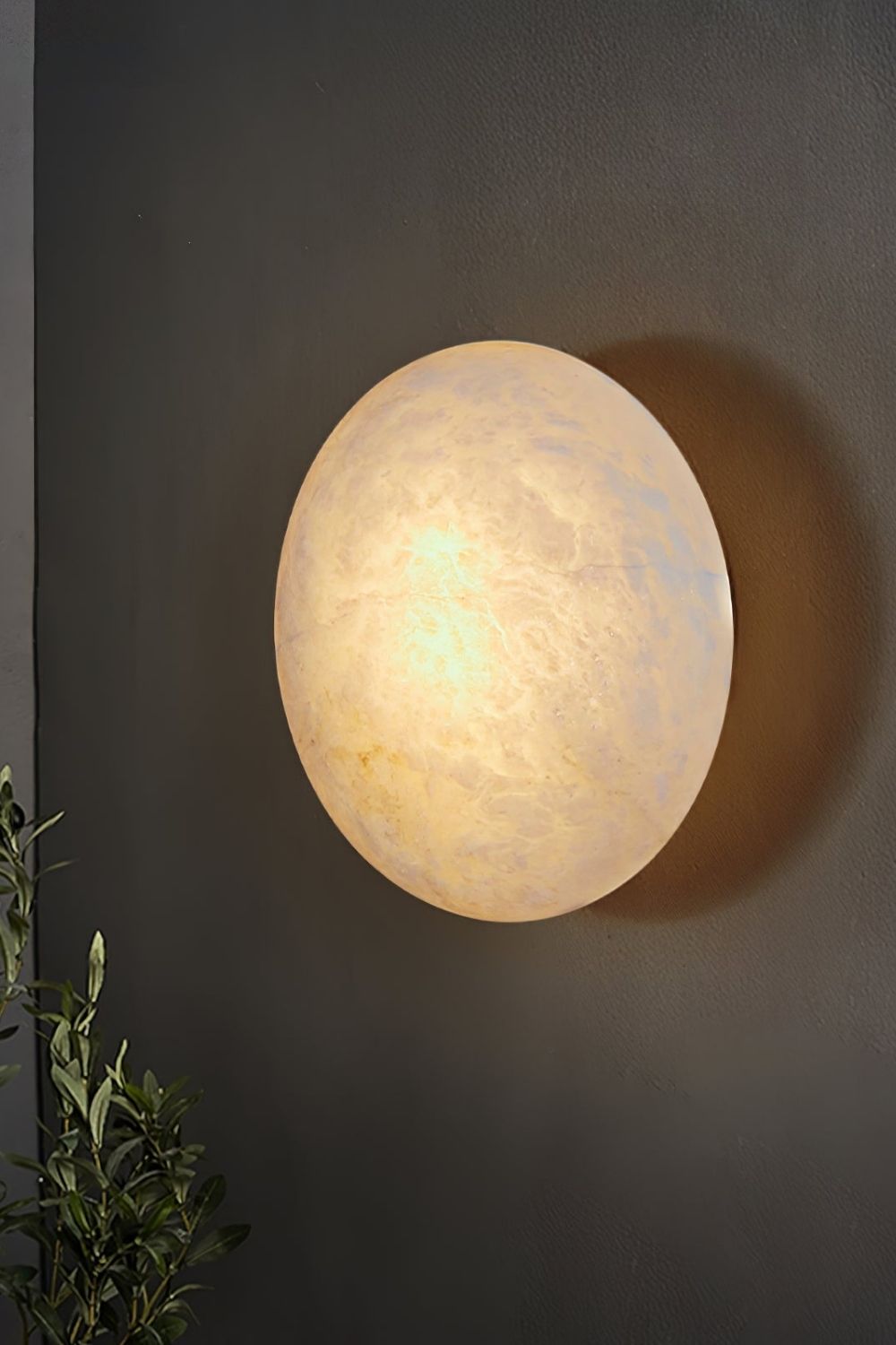 Alabaster Oval Ceiling Lamp - view 17 | morylighting