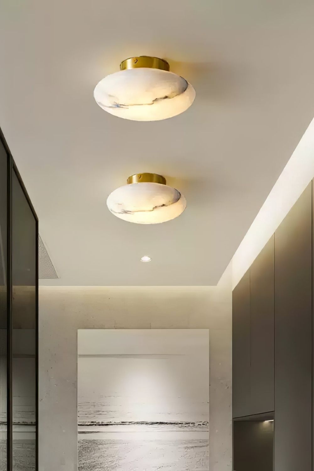 Alabaster Oval Ceiling Lamp - view 27 | morylighting