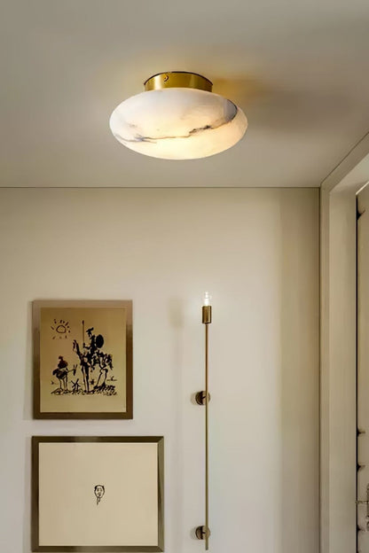 Alabaster Oval Ceiling Lamp - view 3 | morylighting