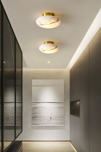 Alabaster Oval Ceiling Lamp - view 5 | morylighting