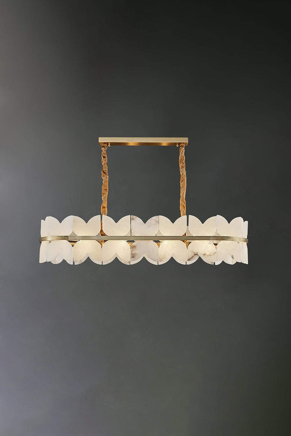 Alabaster Petal Tier Chandelier - view 24 | morylighting