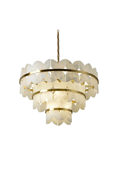 Alabaster Petal Tier Chandelier | morylighting