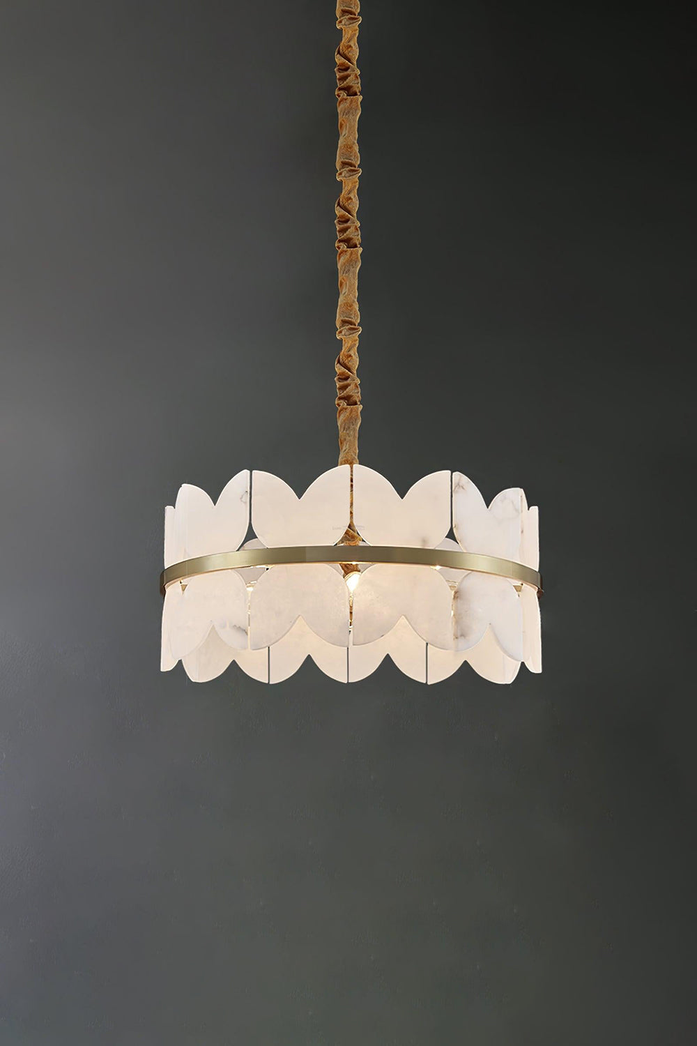 Alabaster Petal Tier Chandelier - view 22 | morylighting
