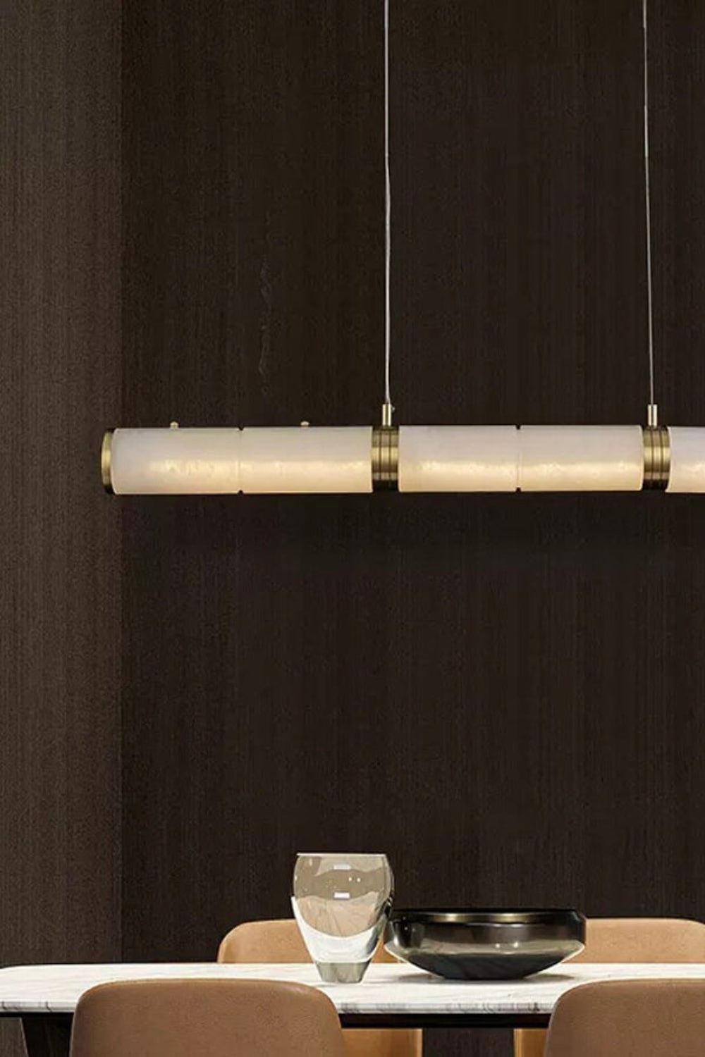 Alabaster Pillar Linear Chandelier - morylighting