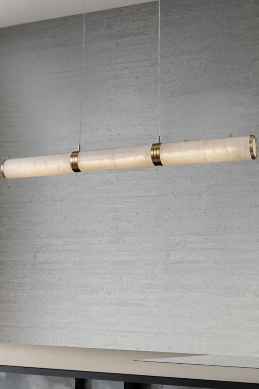Alabaster Pillar Linear Chandelier - morylighting