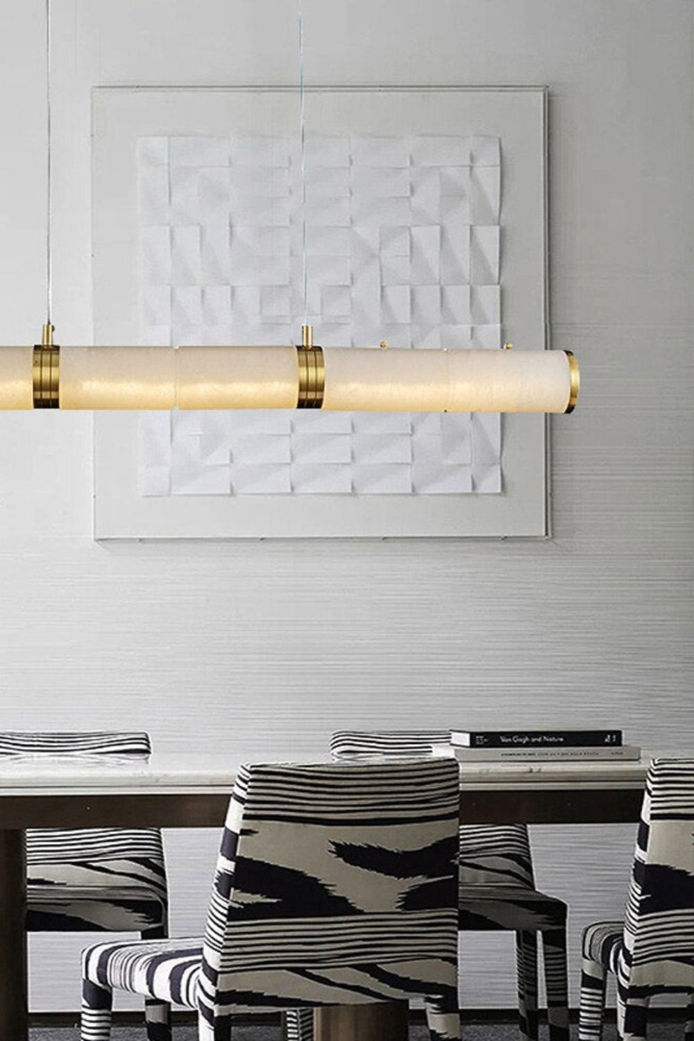 Alabaster Pillar Linear Chandelier - morylighting