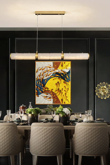 Alabaster Pillar Linear Chandelier - morylighting