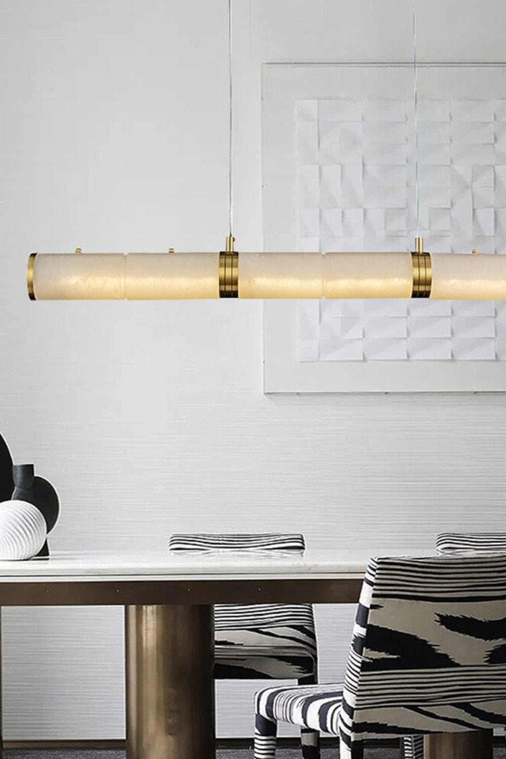 Alabaster Pillar Linear Chandelier - morylighting