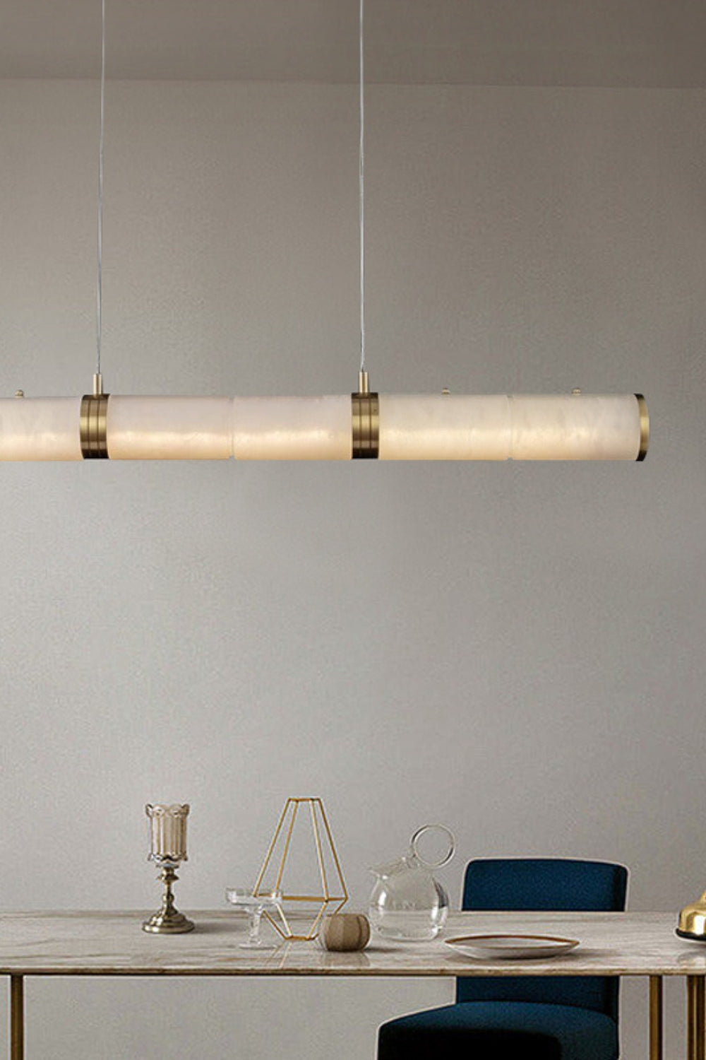 Alabaster Pillar Linear Chandelier - morylighting