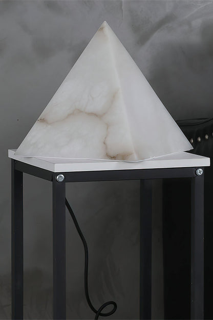 Alabaster Pyramid Table Lamp - view 7 | morylighting