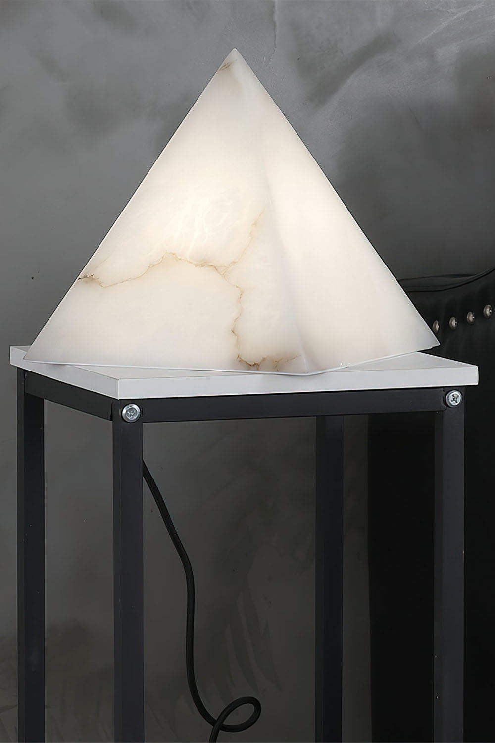 Alabaster Pyramid Table Lamp - view 8 | morylighting