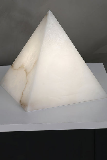 Alabaster Pyramid Table Lamp - view 9 | morylighting