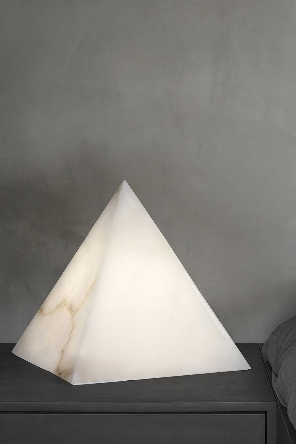 Alabaster Pyramid Table Lamp - view 10 | morylighting