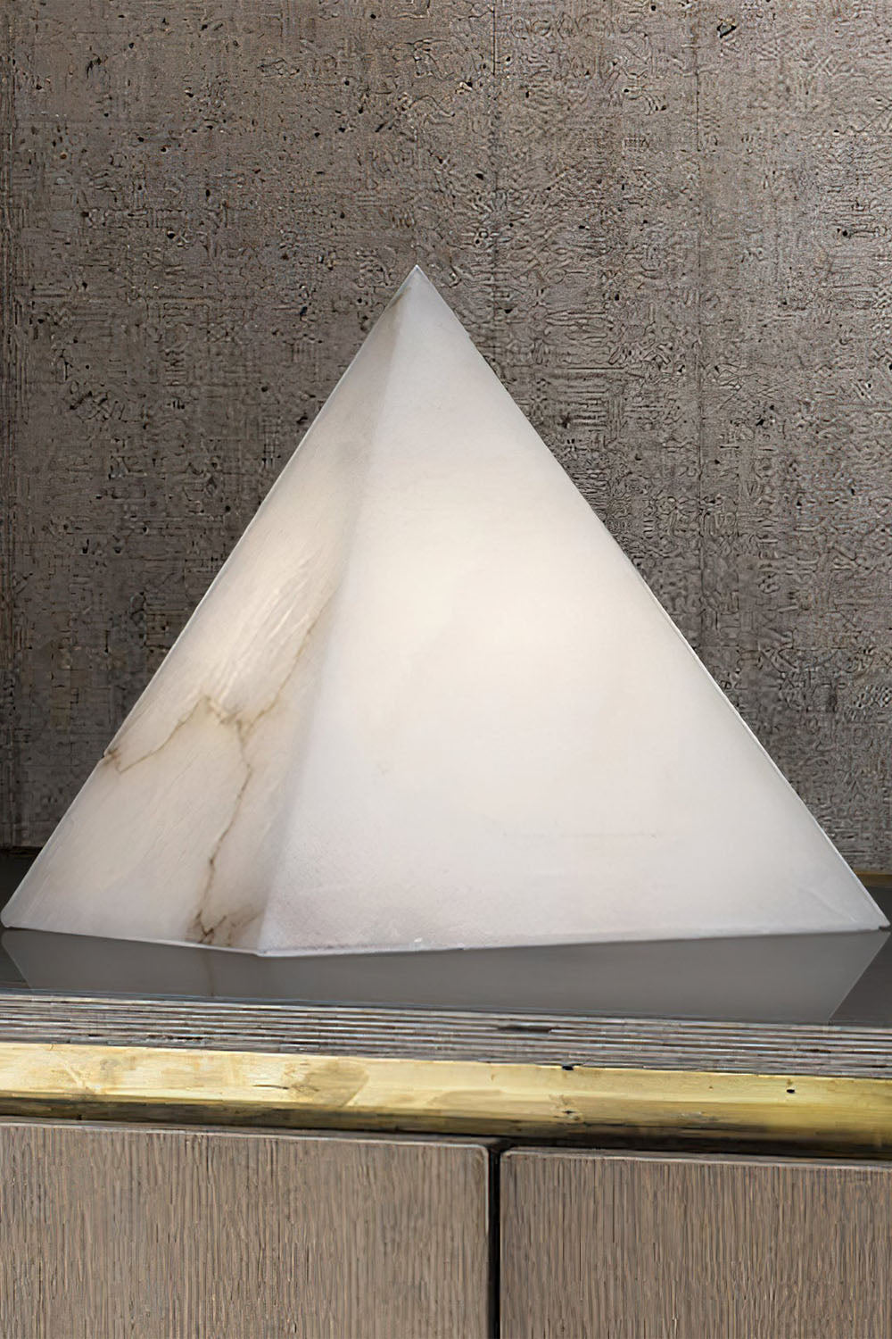 Alabaster Pyramid Table Lamp - view 14 | morylighting