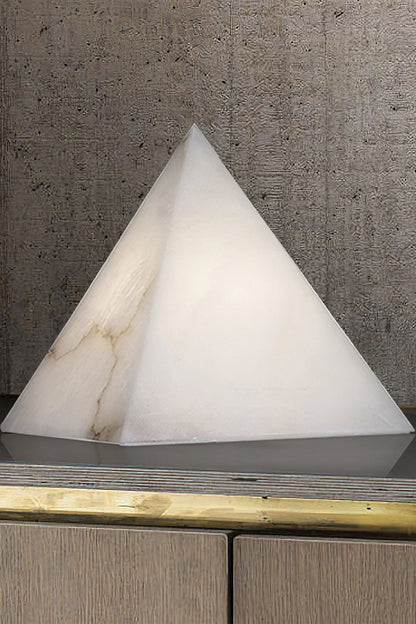 Alabaster Pyramid Table Lamp - view 14 | morylighting
