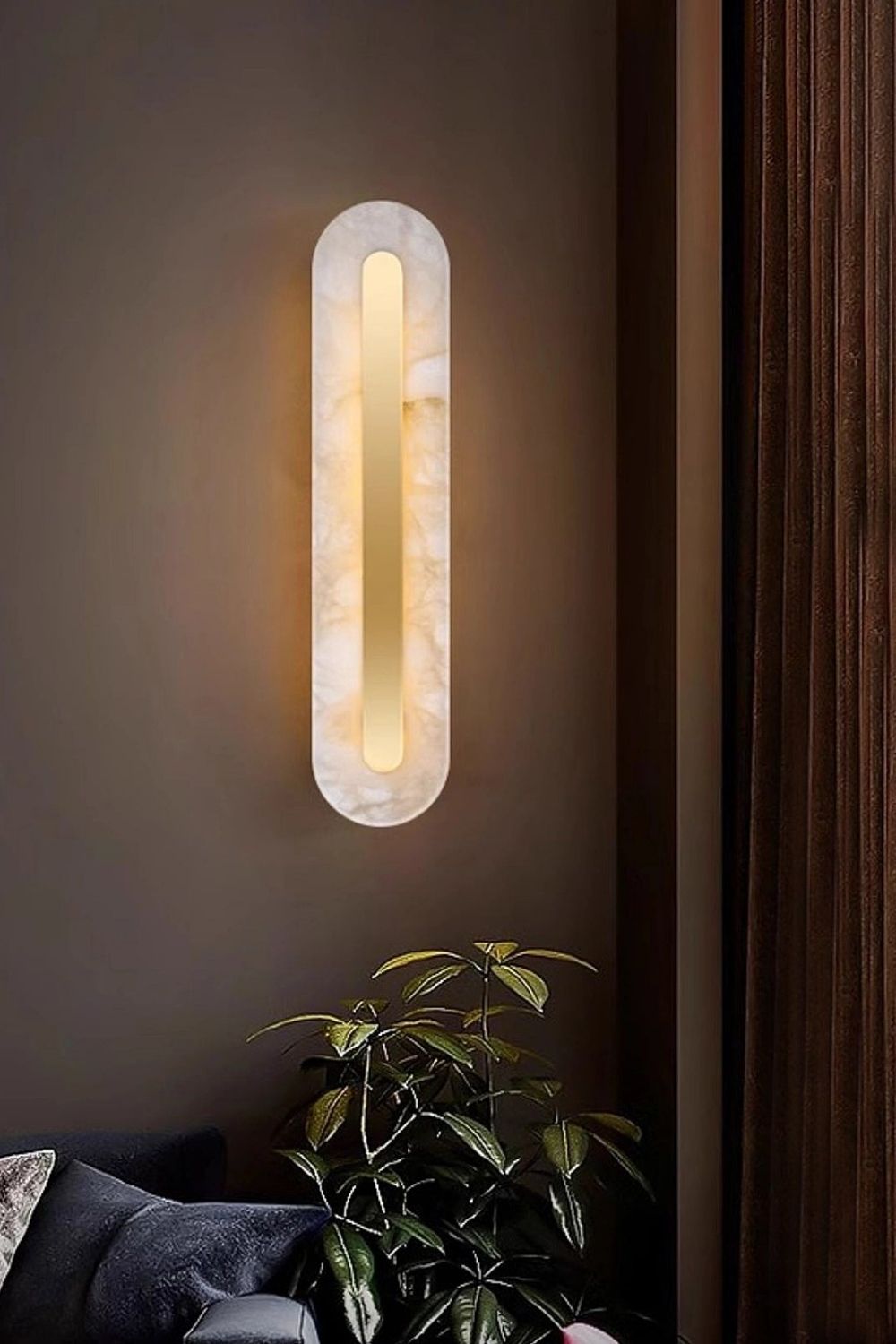 Alabaster Rounded Wall Lamp - view 15 | morylighting