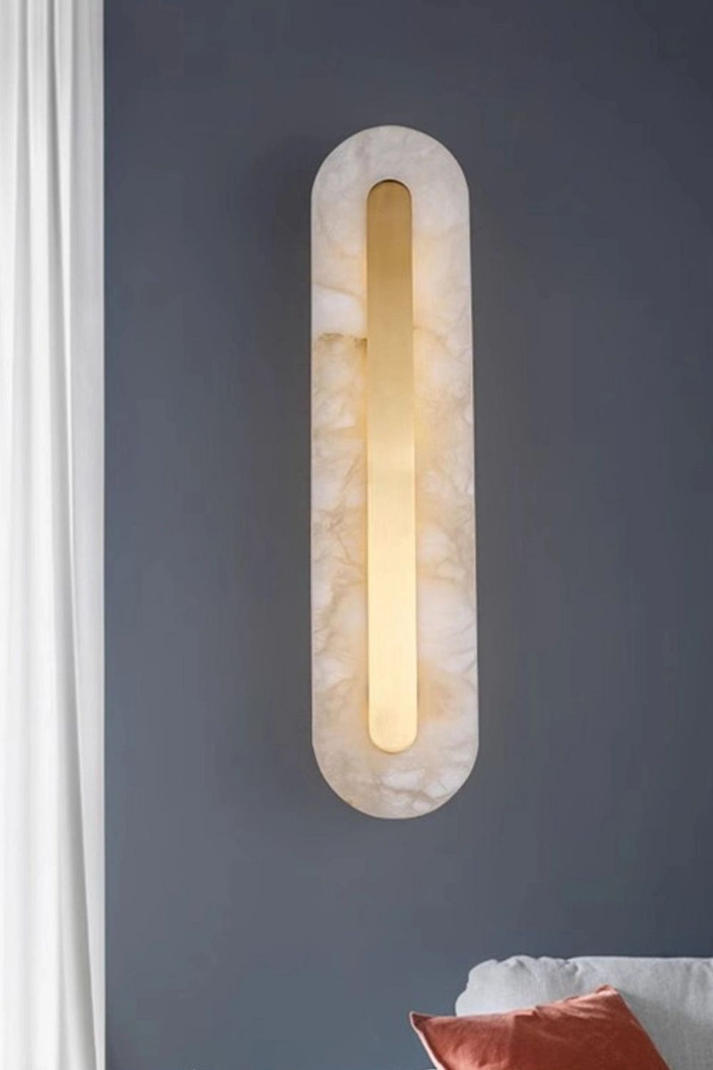 Alabaster Rounded Wall Lamp - view 20 | morylighting