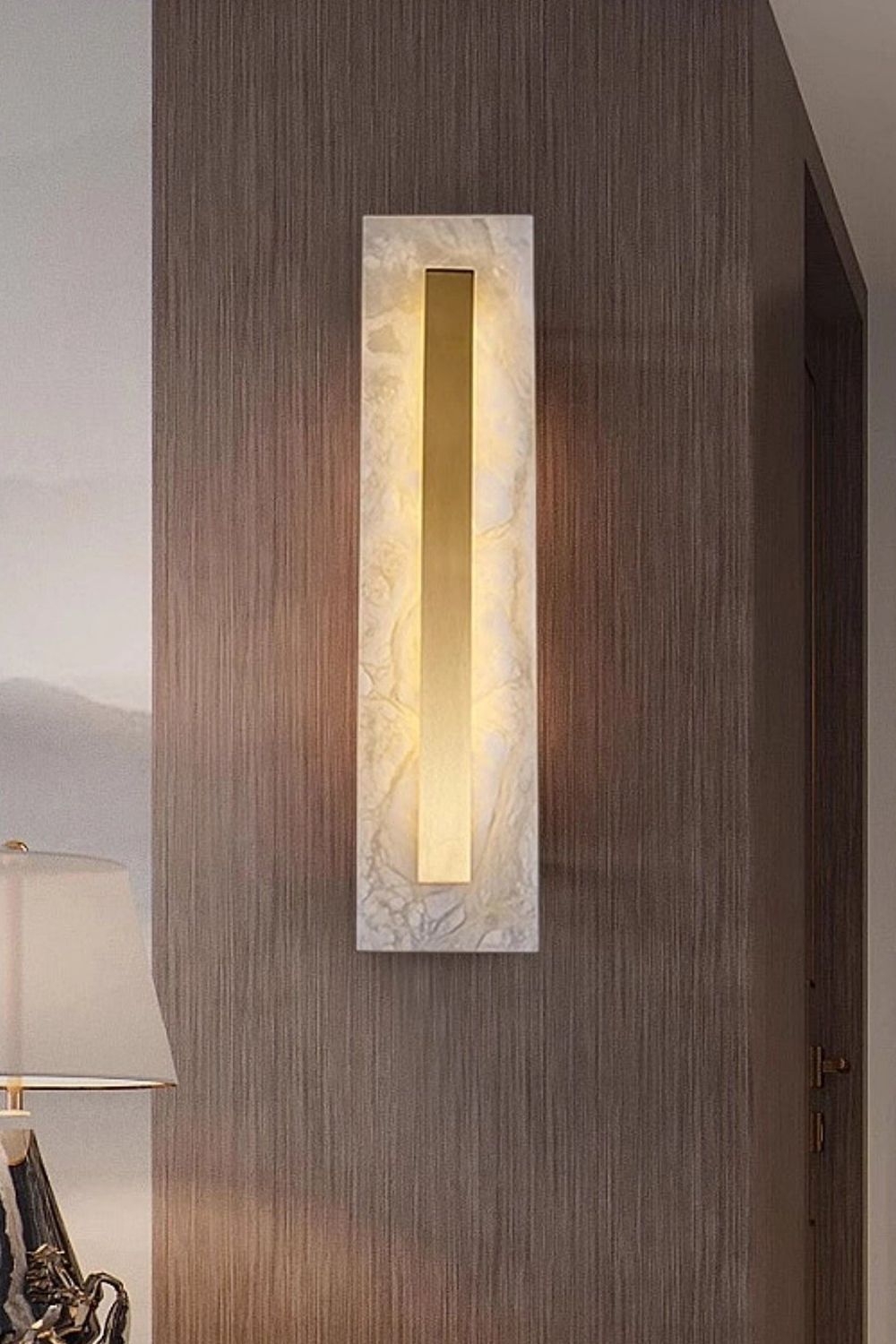 Alabaster Rounded Wall Lamp - view 8 | morylighting