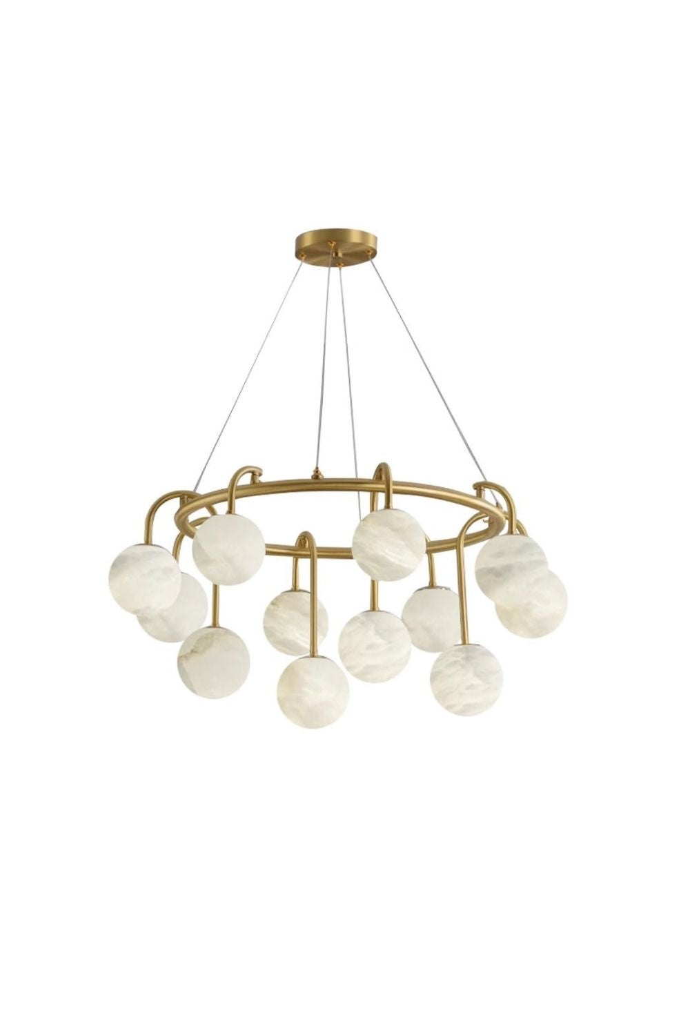 Alabaster Sphere Ring Chandelier | morylighting